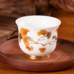 Ceramic Tea Cups Small 3.9oz Vintage Coffee Cup Set of 2 - Image 4
