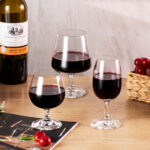 Cognac Glasses Set of 2 7.5oz Crystal Snifter Glasses with Stem - Image 4