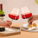 Wine Glasses Set of 2 32.12 oz Crystal Bordeaux Wine Glasses - Image 3