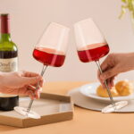 Wine Glasses Set of 2 18.6 oz Crystal Bordeaux Wine Glasses