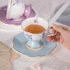 KAMMAK 7KPSP864N+865N ceramic cup and saucer side angle view showing silhouette