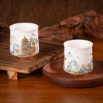 Ceramic Tea Cups Small Cute Vintage Coffee Cup Set of 2