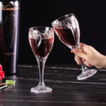 Wine Glasses Set of 2 8 oz Crystal Bordeaux Wine Glasses - Image 4