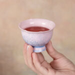 2.8oz Hand Painted for Afternoon Tea or Coffee Pink and Blue - Image 4