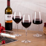 Wine Glasses Set of 2 13.5 oz Crystal Bordeaux Wine Glasses