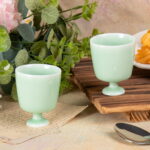 Ceramic Tea Cups Small 2.2oz Candy Plum Coffee Cup Set of 2