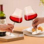 Wine Glasses Set of 2 25.7 oz Crystal Bordeaux Wine Glasses - Image 3