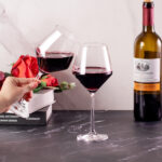 Wine Glasses Set of 2 15 oz Crystal Bordeaux Wine Glasses - Image 3