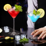 Martini Glasses Set of 2, 8oz Crystal Coupe Glasses - Image 2