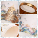 Ceramic Tea Cups Small Cute Vintage Coffee Cup Set of 2 - Image 3