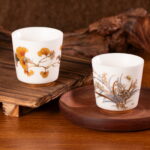 Vintage Coffee Cup Set of 2 Porcelain Teacups Espresso Mug