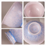 2.8oz Hand Painted for Afternoon Tea or Coffee Pink and Blue - Image 5