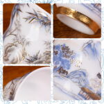 Ceramic Tea Cups Small Ice Fortune Vintage Coffee Cup Set of 2 - Image 5