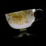 Ceramic Tea Cup and Saucer Set with Gold Trim - Image 3