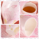 Ceramic Tea Cups 2.9oz Small Cute Vintage Coffee Cup Set of 2 - Image 5