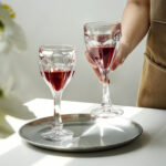 Wine Glasses Set of 2 4.6 oz Crystal Bordeaux Wine Glasses