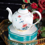 Tea Set, Porcelain Teapot and Cups Set, Ceramic Tea Pot - Image 8