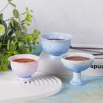 High-Footed Cup 2.2oz Hand Painted for Afternoon Tea or Coffee - Image 4