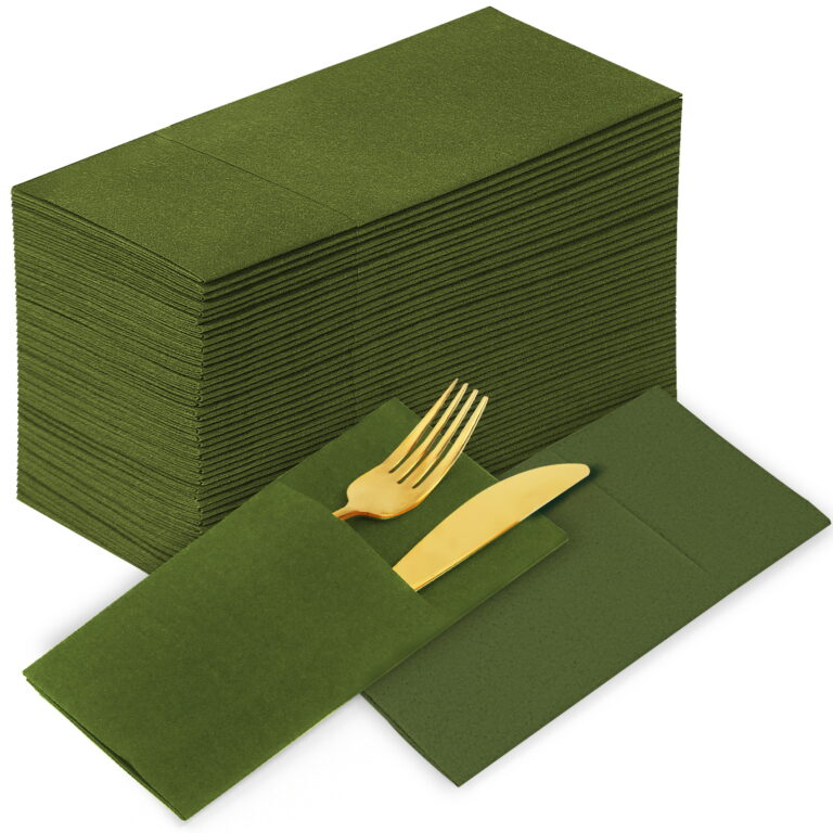 KAMMAK Napkins Disposable Matcha Green Napkins 100 Pack – detail view 2