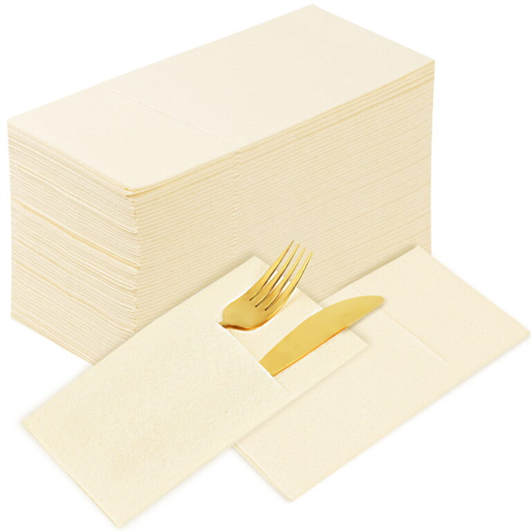 KAMMAK Napkins Disposable Beige Paper Napkins 100 Pack – detail view 2