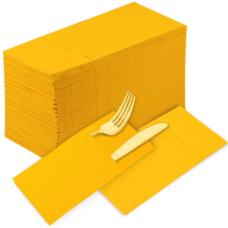 KAMMAK Napkins Disposable Orange-Yellow Paper Napkins – detail view 2