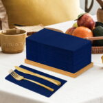 KAMMAK Blue Napkins Disposable Dinner Napkins 100 Pack