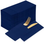 KAMMAK Blue Napkins Disposable Dinner Napkins 100 Pack - Image 2