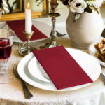 KAMMAK Burgundy Napkins Disposbale Dinner Napkins 100 Pack - Image 7