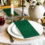 KAMMAK Dark Green Napkins Disposable Napkins 100 Pack - Image 3