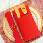 KAMMAK Red Napkins Disposable Dinner Napkins 100 Pack
