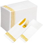 KAMMAK Napkins White Paper Napkins Disposable 100 Pack - Image 2