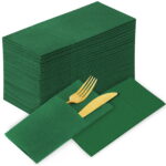 KAMMAK Green Napkin Disposable Napkins 100 Pack - Image 2