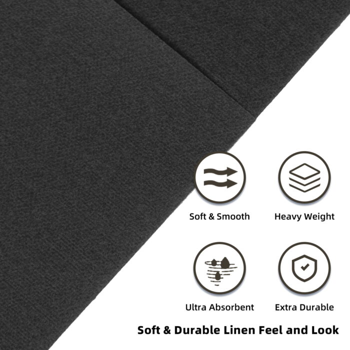 KAMMAK Dinner Napkins Disposable Dark Gray Pocket 100 Pack - Image 3