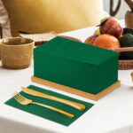 KAMMAK Green Napkin Disposable Napkins 100 Pack