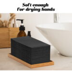 KAMMAK Dinner Napkins Disposable Dark Gray Pocket 100 Pack - Image 4