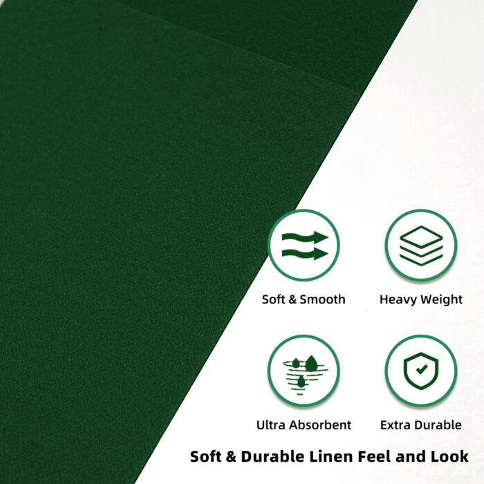 KAMMAK Dark Green Napkins Disposable Napkins 100 Pack - Image 7