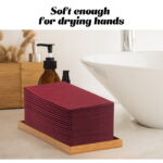 KAMMAK Burgundy Napkins Disposbale Dinner Napkins 100 Pack - Image 3