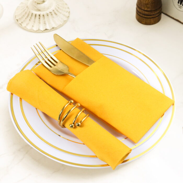 KAMMAK Napkins Disposable Orange-Yellow Paper Napkins - Image 1