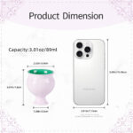 Tea Cups 2.3oz Hand Painted Tea Party Mugs Coffee Cup Set of 2 - Image 4