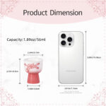 Tea Cup 2oz Small Tea Cup Ceramic Tea Cups Set with Short Stem - Image 5