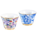 Ceramic Teacups 65ml/2oz Coffee Cup Set of 2 Vintage Mate Cup - Image 2