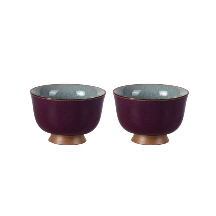 Tea Cup Set of 2 Porcelain Small Tea Cups - Image 2