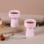 Tea Cups Porelain Tea Cup Set of 2 1.8oz Small Ceramic Teacups