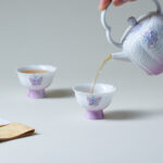 Tea Cup 1.3oz Mini Porcelain Tea Cups Set of 2 Tea Set - Image 4