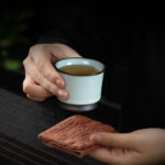 Tea Cup Set of 2 Porcelain Small Tea Cups Kung Fu Tea Set - Image 3