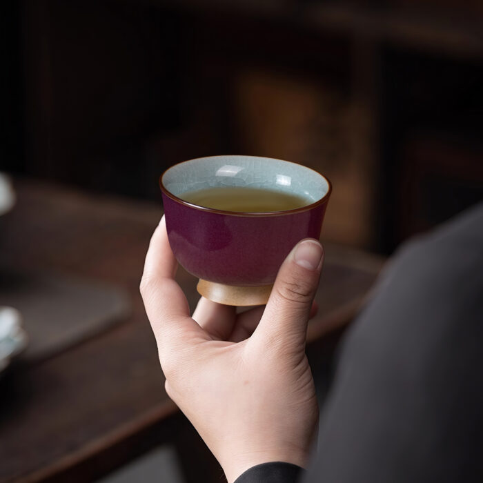 Tea Cup Set of 2 Porcelain Small Tea Cups - Image 4