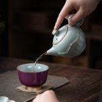 Tea Cup Set of 2 Porcelain Small Tea Cups - Image 2
