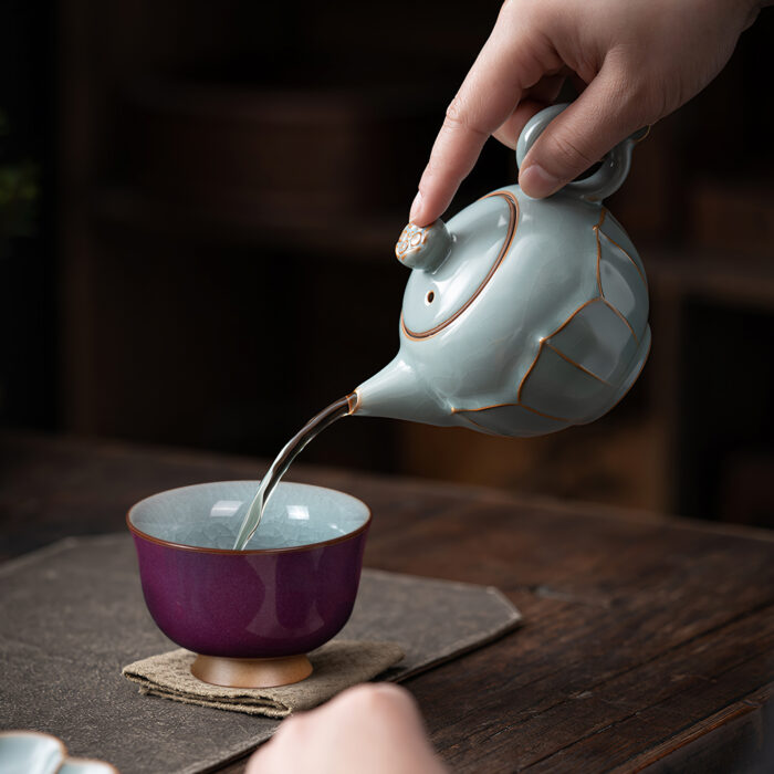 Tea Cup Set of 2 Porcelain Small Tea Cups - Image 3