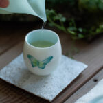 Tea Cup 2.3oz Small Tea Cups Set of 2 White Porcelain Tea Cups - Image 4