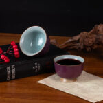 Tea Cup Set of 2 Porcelain Small Tea Cups - Image 4